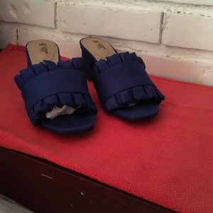 COPY - Avon - Faux Suede Blue Sandals